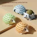 3-Pack Cat Hedgehog Lick Toys – Rotating Catnip Ball Scratcher with Adhesive Mount, ABS Self-Play Wall Toy in Green, Blue & Brown