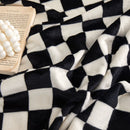 Green and white checkered pattern Double-Sided Fleece Blanket – 150×200cm Machine Washable, No-Shedding Flannel Throw for Bed, Sofa & Air Conditioning Use