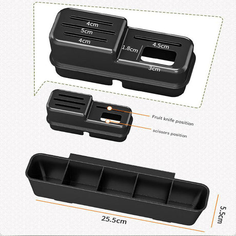 Black Foldable Dish Rack with Drain Tray, Knife & Chopstick Holder, Cup Rack, and Cutting Board Support – 42cm x 29cm x 29cm, Easy-Install Kitchen Storage Organizer for Plates, Bowls, Glasses, and Utensils
