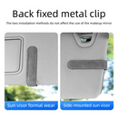 Brown Car Sun Visor Sunglasses Holder – Magnetic Dual Clip Organizer with Suede Finish, No-Drill Mounting for Glasses, Cards & Tickets