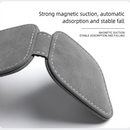 Brown Car Sun Visor Sunglasses Holder – Magnetic Dual Clip Organizer with Suede Finish, No-Drill Mounting for Glasses, Cards & Tickets