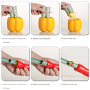 2-Pack ABS Vegetable Core Remover – White & Green, Dual Inner Channel Design, Stackable Kitchen Tool for Peppers Tomatoes Apples