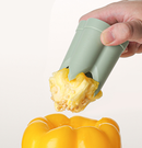 2-Pack ABS Vegetable Core Remover – White & Green, Dual Inner Channel Design, Stackable Kitchen Tool for Peppers Tomatoes Apples