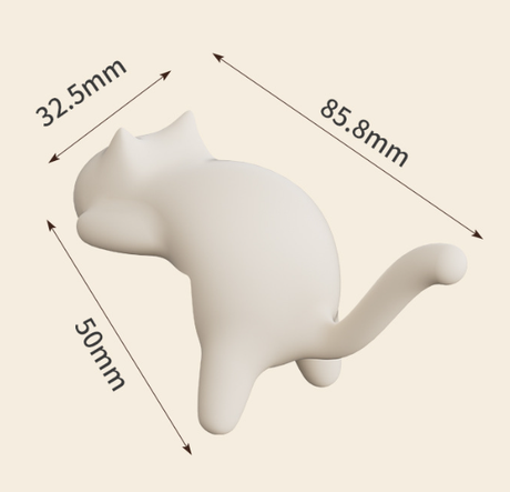 4-Pack Cat-Shaped Desk Hooks - No-Drill Adhesive Mount, Multi-Functional Side Table Organizer for Students & Home Office, Includes Black, Yellow, Pink & White ABS Plastic Hooks