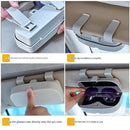 Grey Universal Car Sun Visor Glasses Case, No-Damage Installation Sunglasses Holder, Protective Eyewear Storage Box for Car Interior Accessories