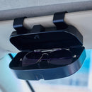 Black Universal Car Sun Visor Glasses Case, No-Damage Installation Sunglasses Holder, Protective Eyewear Storage Box for Car Interior Accessories