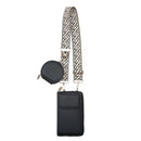Black Women's Multi-Functional Crossbody Phone Bag with Detachable Coin Purse, PU Leather Shoulder Bag with Credit Card Slots, Stylish Minimalist Design for Daily Use