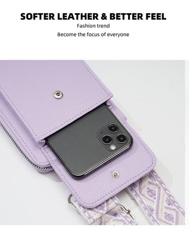 Green Women's Multi-Functional Crossbody Phone Bag with Detachable Coin Purse, PU Leather Shoulder Bag with Credit Card Slots, Stylish Minimalist Design for Daily Use