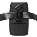 2-Pack Black Universal Heavy-Duty Nylon Belt Holster Pouch with Card Slot – Durable Oxford Cloth Waist Pack for iPhone 16 Pro Max & Android Phones – Vertical & Horizontal Carry Options (M)