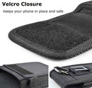 2-Pack Black Universal Heavy-Duty Nylon Belt Holster Pouch with Card Slot – Durable Oxford Cloth Waist Pack for iPhone 16 Pro Max & Android Phones – Vertical & Horizontal Carry Options (M)