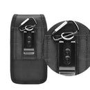 2-Pack Black Universal Heavy-Duty Nylon Belt Holster Pouch with Card Slot – Durable Oxford Cloth Waist Pack for iPhone 16 Pro Max & Android Phones – Vertical & Horizontal Carry Options (XXL)