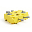 Yellow Cheese Whack-a-Mole Cat Toy – Interactive Treat Dispenser & Snack Reward Feeder for Indoor Cats, ABS Material with Non-Slip Base, Fun & Brain-Stimulating Puzzle Toy for Self-Entertainment