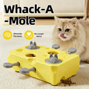 Yellow Cheese Whack-a-Mole Cat Toy – Interactive Treat Dispenser & Snack Reward Feeder for Indoor Cats, ABS Material with Non-Slip Base, Fun & Brain-Stimulating Puzzle Toy for Self-Entertainment