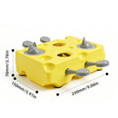Yellow Cheese Whack-a-Mole Cat Toy – Interactive Treat Dispenser & Snack Reward Feeder for Indoor Cats, ABS Material with Non-Slip Base, Fun & Brain-Stimulating Puzzle Toy for Self-Entertainment