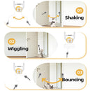Electric Interactive Cat Teaser with Remote Control & Door Clip – Dual-Mode Swinging & Rotating Motion, Auto 15-Minute Play, Safe ABS Material, Includes 4 Tail Toys, for Cats & Small Pets
