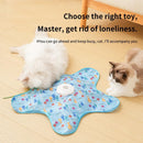 Automatic Cat Hunting Game Mat with 360° Teaser Wand, USB-C Rechargeable Interactive Pet Toy for Indoor Cats, Self-Entertainment Hide-and-Seek Play Mat, Durable Fabric & ABS Construction(Five-cent duck design)