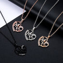 Rose gold MOM Heart Pendant Necklace with Rhinestones - Adjustable 47+5cm Chain, Lightweight Alloy Jewelry for Mother's Day Gift, Everyday Wear & Special Occasions - Elegant Letter Design for Women