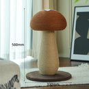 Brown Mushroom Cat Tree with Sisal Scratching Post - Large Vertical Cat Climber, Durable Scratch-Resistant Design with Hanging Toys, Stylish Home Decor for Indoor Cats(500mm*330mm)