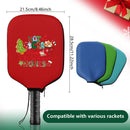 Black Neoprene Pickleball Paddle Cover Protective Case with Fun Graphic Design Durable Beach Tennis Racket Sleeve Bag for Table Tennis Paddles Shockproof Sports Equipment Storage(Style:1)