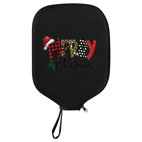 Black Neoprene Pickleball Paddle Cover Protective Case with Fun Graphic Design Durable Beach Tennis Racket Sleeve Bag for Table Tennis Paddles Shockproof Sports Equipment Storage(Style:3)