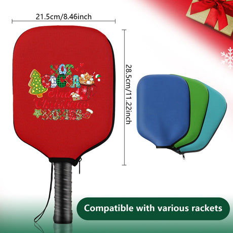 Black Neoprene Pickleball Paddle Cover Protective Case with Fun Graphic Design Durable Beach Tennis Racket Sleeve Bag for Table Tennis Paddles Shockproof Sports Equipment Storage(Style:3)