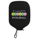 Black Neoprene Pickleball Paddle Cover Protective Case with Fun Graphic Design Durable Beach Tennis Racket Sleeve Bag for Table Tennis Paddles Shockproof Sports Equipment Storage(Style:4)