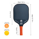 Professional Carbon Fiber Pickleball Paddle Set with Advanced Polymer Core - Includes Outdoor Balls & Portable Mesh Carry Bag(LT-605)