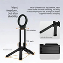 Black Portable Magnetic Phone Mount with MagLock - Multi-Functional Foldable Tripod Stand for Desktop, Travel & Vlogging, Strong Dual Magnet Design for iPhone & Android