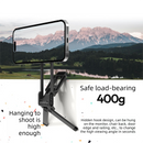 Black Portable Magnetic Phone Mount with MagLock - Multi-Functional Foldable Tripod Stand for Desktop, Travel & Vlogging, Strong Dual Magnet Design for iPhone & Android