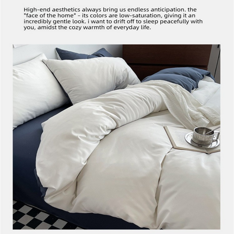 Light green and light camel color Washed Cotton Bedding Set - Solid Color Fitted Sheet Style, 4-Piece Set for 1.5m Bed, Includes 10 Random Color Quilt Fasteners(1.5m)