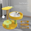 Pineapple Pineapple Cat Tree with Scratching Post & Cozy Perch - Multi-Level Cat Tower with Flower Platform and Hanging Ball for Indoor Cats