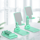 Green Adjustable Desktop Phone Stand with Height Extension and Foldable Design for Online Classes and Streaming Comfortable Hands-Free Solution for Local Users