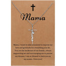 Stainless Steel Cross Necklace for Women Mother's Day Holiday Gift Elegant Jewelry Piece for Local Standard Everyday Wear(mama)