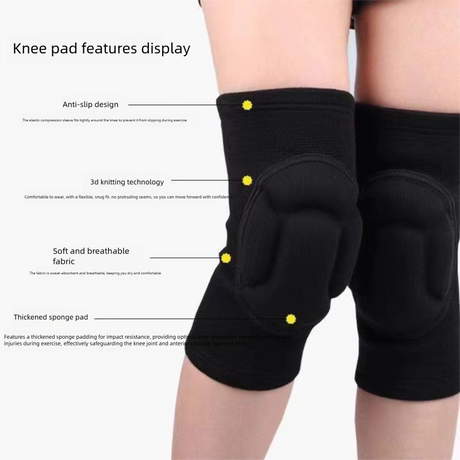 Size S Black Protective Sponge Knee Pads for Cycling and Climbing Impact Resistant Guard Pair for Sports and Roller Skating Comfort Solution for Local Athletes(1 Pair)