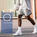 5 Pairs White Patellar Tendon Silicone Stabilizer Knee Straps for Running and Basketball, Breathable Elastic Support Bands for Local Active Individuals
