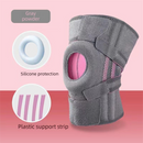 Grayish pink Adjustable Open Patella Knee Brace with Spring Support and Compression Straps for Basketball Squats and Running Joint Protection for Local Athletes