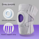 Grayish purple Adjustable Open Patella Knee Brace with Spring Support and Compression Straps for Basketball Squats and Running Joint Protection for Local Athletes