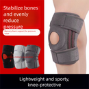 Grayish purple Adjustable Open Patella Knee Brace with Spring Support and Compression Straps for Basketball Squats and Running Joint Protection for Local Athletes