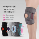 Black and orange Adjustable Open Patella Knee Brace with Spring Support and Compression Straps for Basketball Squats and Running Joint Protection for Local Athletes