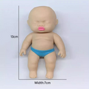 2 Pack 13cm Natasha Squeeze Dolls Black and White Mini Slow Rebound TPR Sand Filled Stress Relief Toys with Random Underwear Color for Local Home Fun