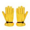 Size L Golden Yellow Top-Grain Cowhide Protective Work Gloves, Durable Wear-Resistant Labor Safety Solution for Local Industrial Professionals