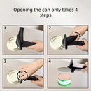 Black Multifunctional Manual Can Opener with Safe Smooth Edge Cutting Effort-Saving Design for Home Kitchen Easy Opening Solution for Local Households