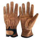 Size L Heavy-Duty Cowhide Protective Gloves with Heat Resistant and Wear-Proof Leather for Outdoor Camping Welding and Industrial Work Reliable Hand Guard for Local Professionals