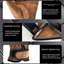 Size 2XL Heavy-Duty Cowhide Protective Gloves with Heat Resistant and Wear-Proof Leather for Outdoor Camping Welding and Industrial Work Reliable Hand Guard for Local Professionals