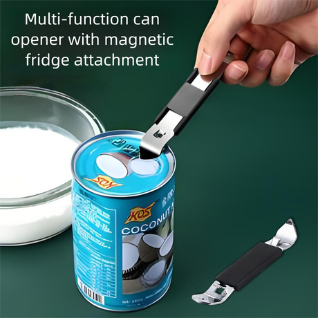 5-Pack Black Magnetic Can Opener - Heavy Duty Puncture Tool for Condensed Milk and Coconut Cream Cans - Commercial Grade Kitchen Accessory for Milk Tea Shops and Daily Home Pantry Use