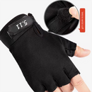 Black Tactical Half Finger Gloves with Hard Knuckle Protection - Non-Slip Breathable Combat Gloves for Men and Women, Heavy Duty Fingerless Design for Outdoor Training, Hiking, Cycling and Shooting