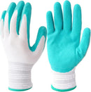 3 Pairs Blue Gardening Gloves with Breathable Latex Coating - Non-Slip Protective Work Gloves for Yard Work Planting and Outdoor Maintenance - All-Day Comfort and Dexterity for Gardeners