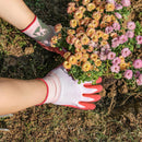 3 Pairs Purple Gardening Gloves with Breathable Latex Coating - Non-Slip Protective Work Gloves for Yard Work Planting and Outdoor Maintenance - All-Day Comfort and Dexterity for Gardeners