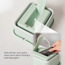 Light green Foldable Car Trash Can and Multi-Functional Storage Bin - Includes 5 Rolls of Bags - Leak-Proof Waterproof Design for Road Trips, Camping and Daily Commuting - Space Saving Portable Organiser(medium)