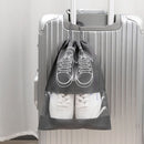 50-Pack Shoe Storage Bags - 25 Medium and 25 Large - Non-Woven Dust-Proof Travel Organiser with Transparent Window, Drawstring Closure for Business Trips, Home Wardrobe and Daily Storage